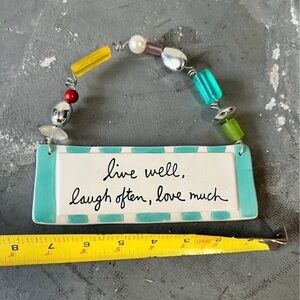 Beach Decor Department 56 Beaded Plaque with Multicolor Accents Like New